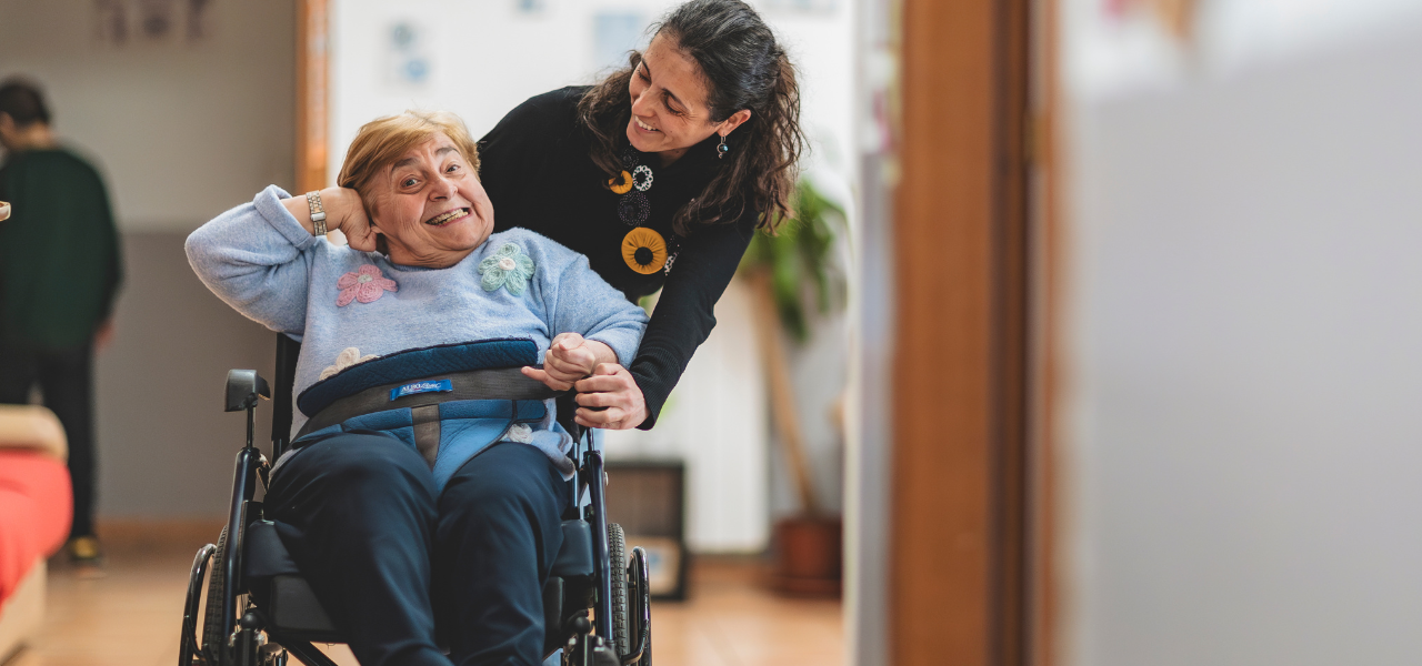 Grazie da Rosi, una persona con disabilità che vive nelle Comunità Residenziali del Centro.