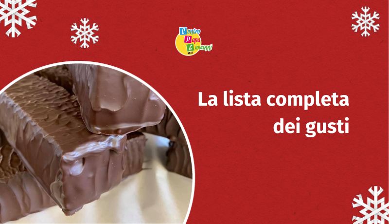 I gusti disponibili per il Torrone Solidale.